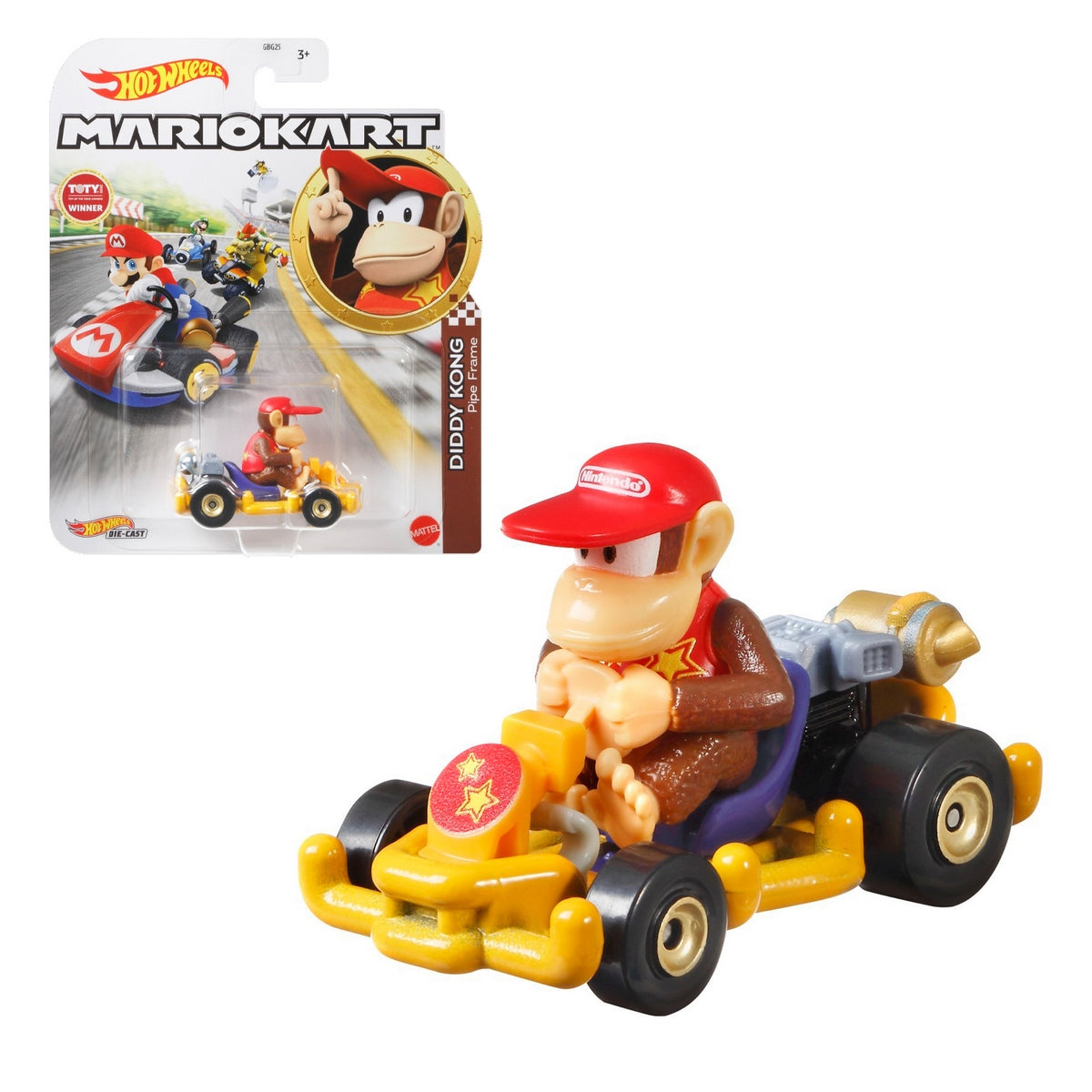 Hot Wheels Mario Kart Personajes Escala 1:64 - Diddy Kong